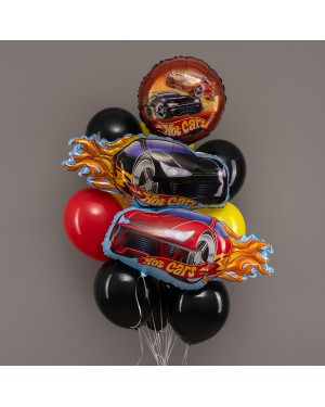 Шар (31''/79 см) Фигура, Гоночная машинка, Черный