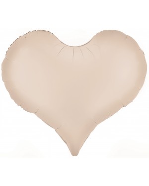 Шар (24''/61 см) Сердце, Люкс, Белый песок, Сатин