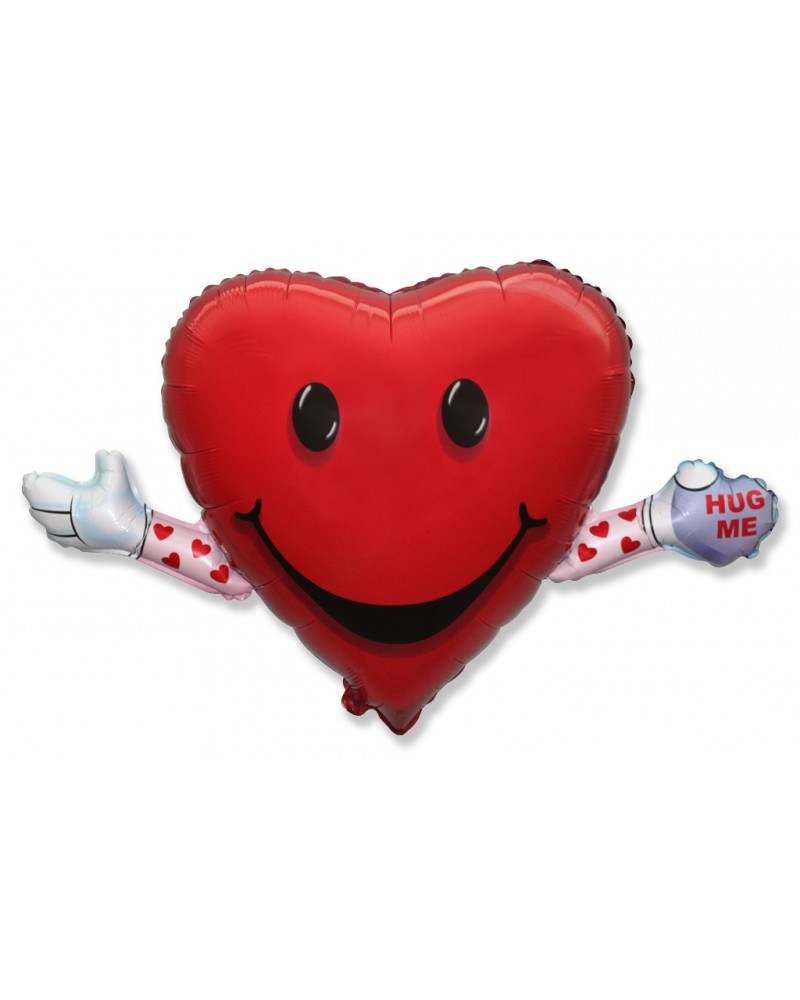 Шар (41''/104 см) Фигура, Любовь и объятия, Красный