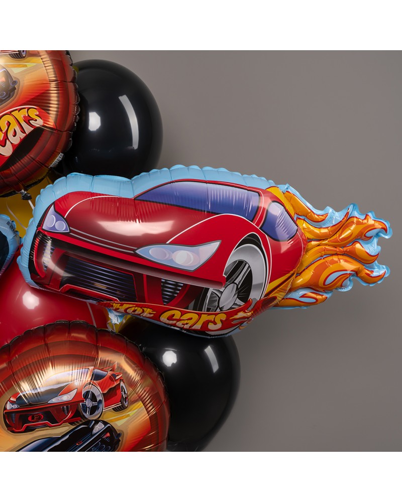 Шар (31''/79 см) Фигура, Гоночная машинка, Красный