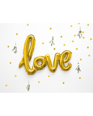 Шар (41''/104 см) Фигура, Надпись "Love", Золото