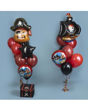 Шар (41''/104 см) Фигура, Пиратский корабль, Черный