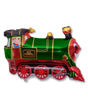 Шар (31''/79 см) Фигура, Паровозик, Зеленый