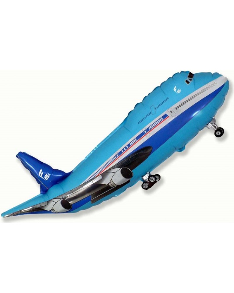 Шар (39''/99 см) Фигура, Самолет, Пассажирский лайнер, Синий