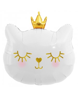 Шар (29''/74 см) Фигура, Котенок Принцесса, Белый