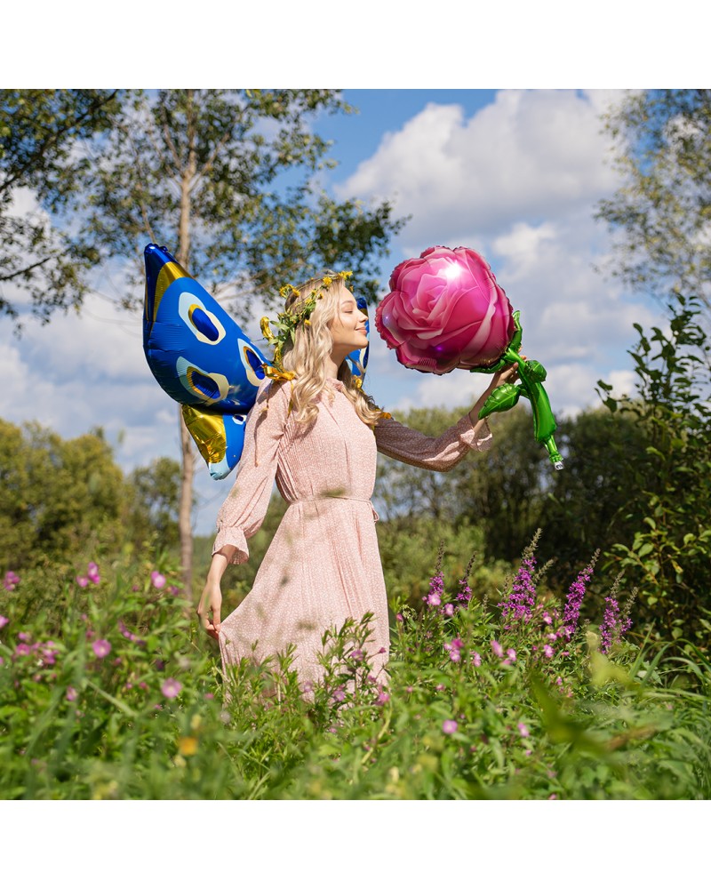 Шар (32''/81 см) Цветок, Роза, Розовый