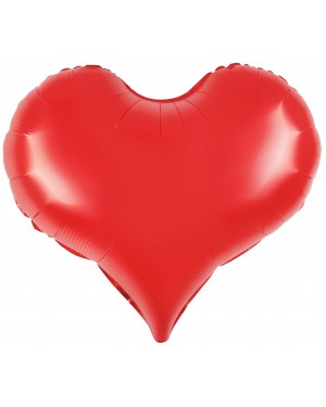 Шар (24''/61 см) Сердце, Люкс, Королевский красный, Сатин