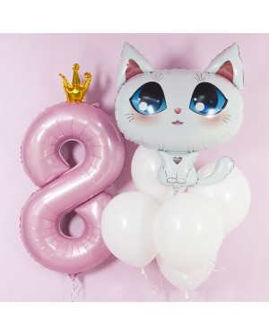 Шар (32''/81 см) Фигура, Котенок, Белый