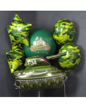 Шар (31''/79 см) Фигура, Танк Т-34, Зеленый