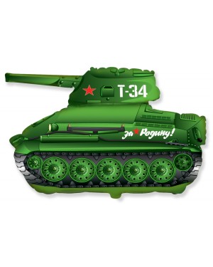 Шар (31''/79 см) Фигура, Танк Т-34, Зеленый