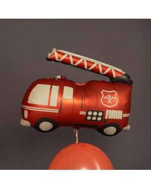 Шар (26''/66 см) Фигура, Пожарная машина, Красный, Сатин