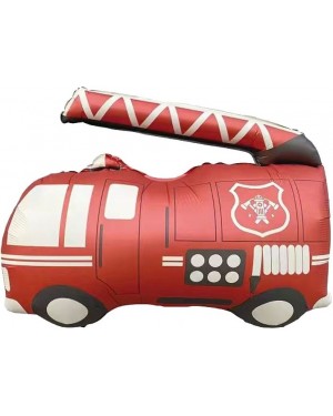 Шар (26''/66 см) Фигура, Пожарная машина, Красный, Сатин