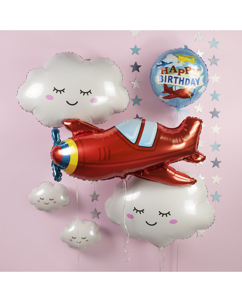 Шар (35''/89 см) Фигура, Самолет, Красный