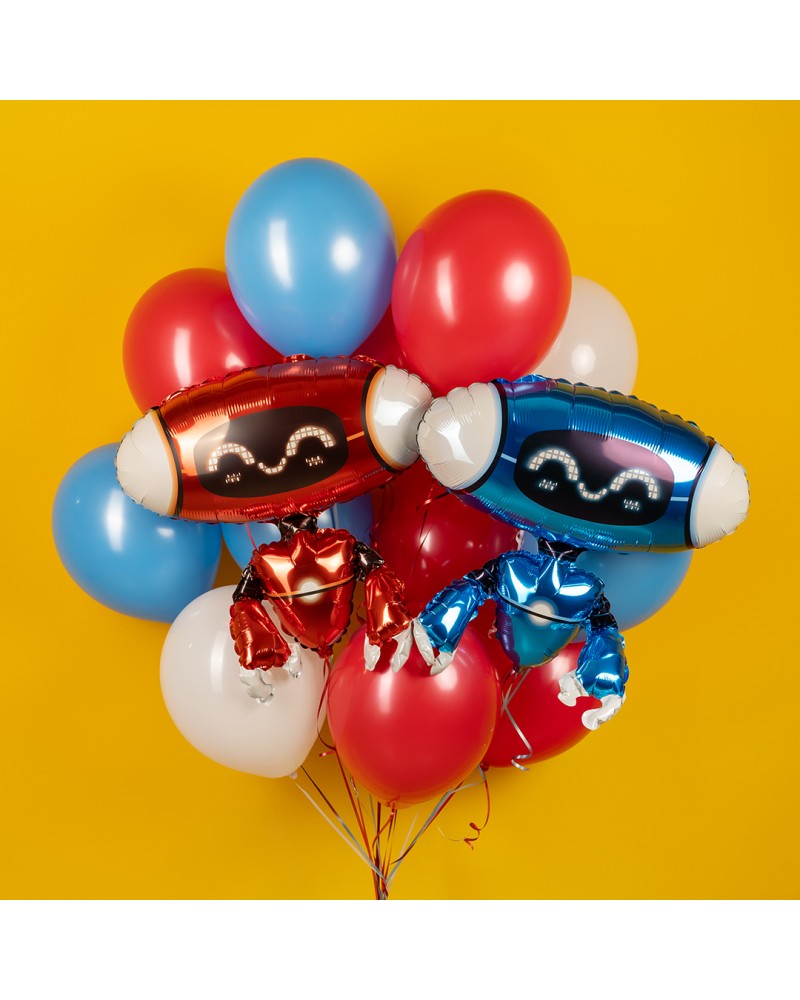 Шар (27''/69 см) Фигура, Робот, Синий