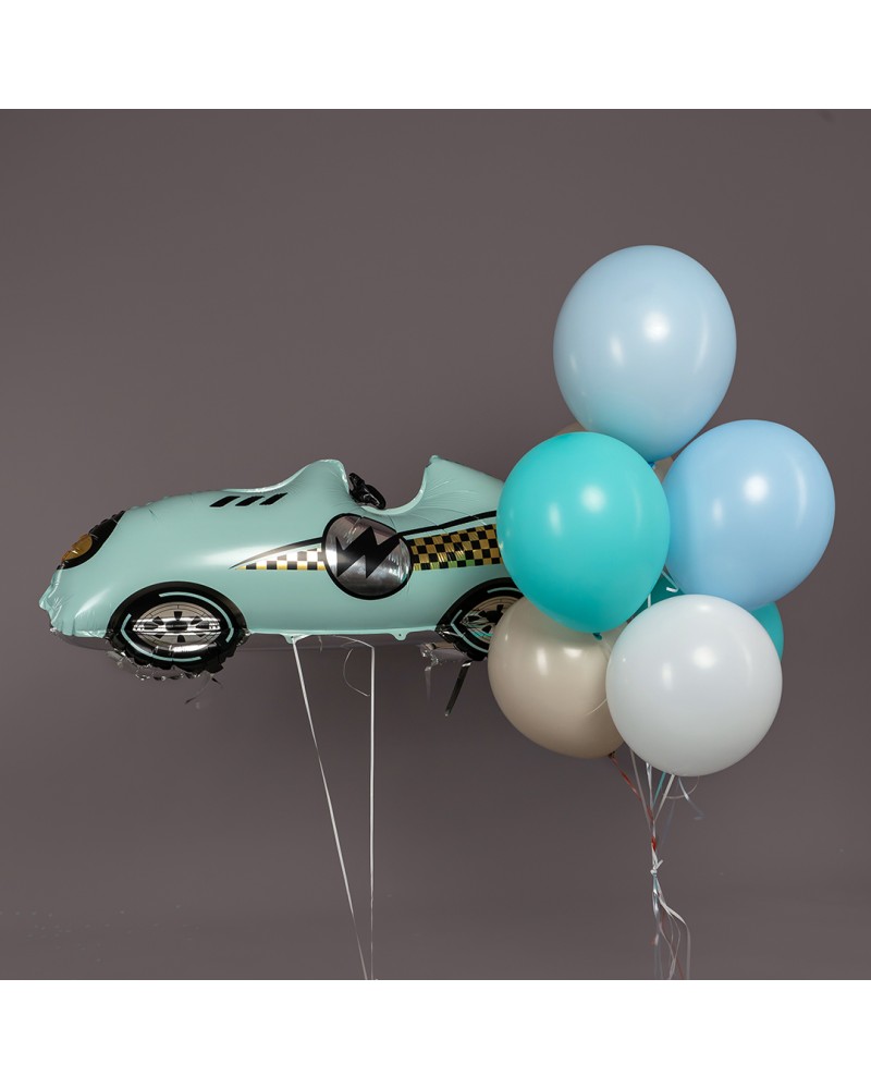 Шар (43''/109 см) Фигура, Гоночная машина, Формула 1, Голубой