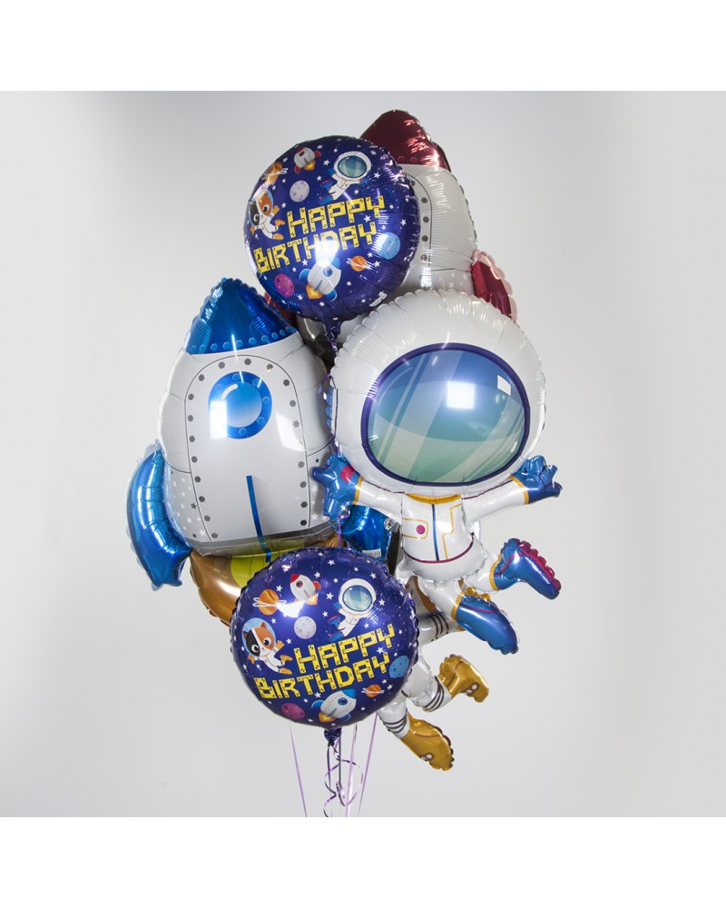 Шар (30''/76 см) Фигура, Ракета, Синий