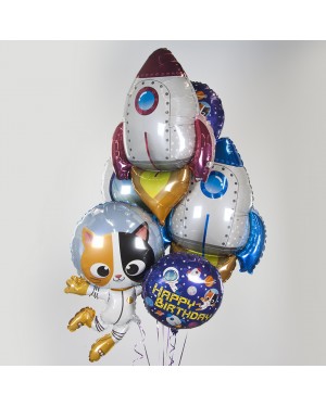 Шар (30''/76 см) Фигура, Ракета, Синий