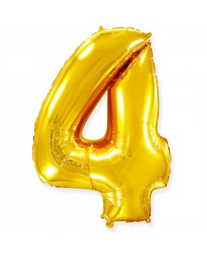 Шар (40''/102 см) Цифра, 4, Золото