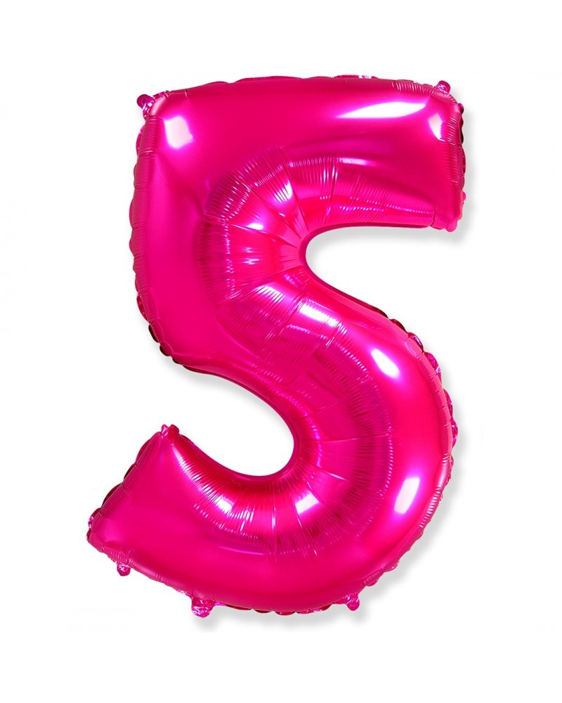 Шар (40''/102 см) Цифра, 5, Фуше