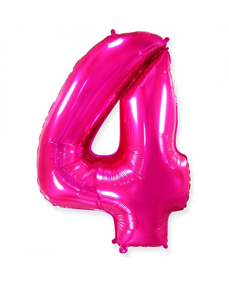 Шар (40''/102 см) Цифра, 4, Фуше