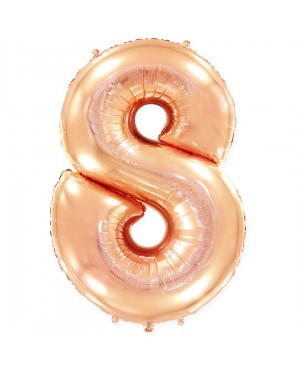 Шар (40''/102 см) Цифра, 8, Розовое Золото