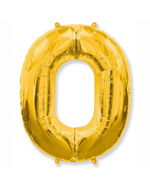 Шар (40''/102 см) Цифра, 0, Золото