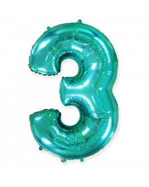 Шар (40''/102 см) Цифра, 3, Тиффани