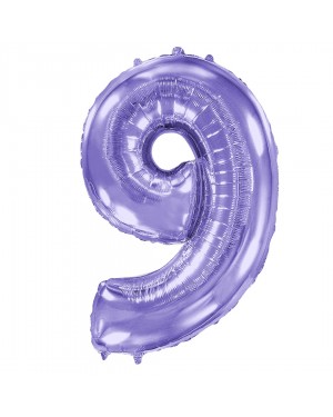 Шар (40''/102 см) Цифра, 9, Сиреневый