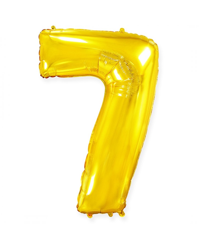 Шар (40''/102 см) Цифра, 7, Золото