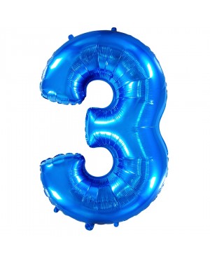 Шар (40''/102 см) Цифра, 3, Синий