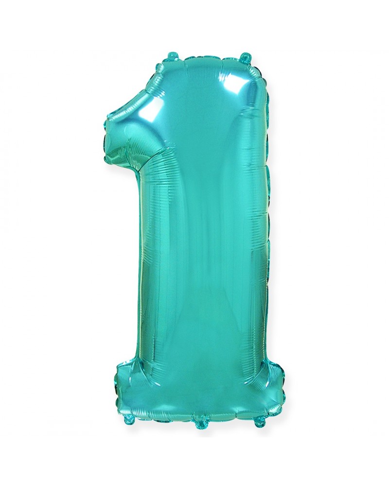 Шар (40''/102 см) Цифра, 1, Тиффани
