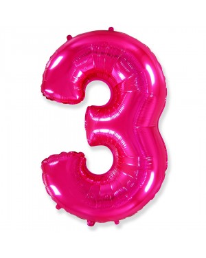 Шар (40''/102 см) Цифра, 3, Фуше