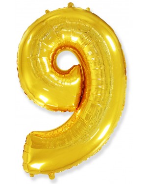 Шар (40''/102 см) Цифра, 9, Золото