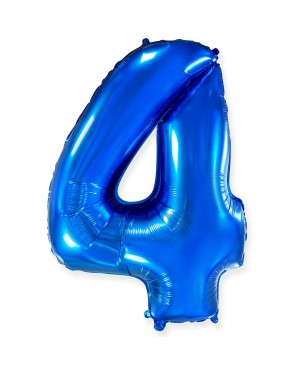 Шар (40''/102 см) Цифра, 4, Синий