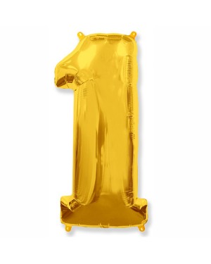 Шар (40''/102 см) Цифра, 1, Золото