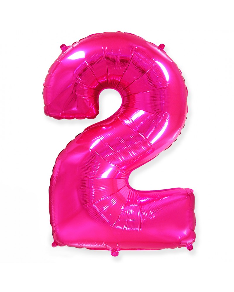 Шар (40''/102 см) Цифра, 2, Фуше