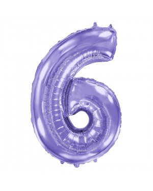Шар (40''/102 см) Цифра, 6, Сиреневый