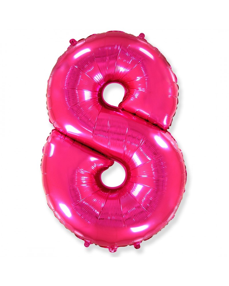 Шар (40''/102 см) Цифра, 8, Фуше