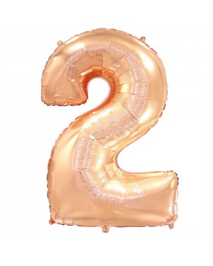 Шар (40''/102 см) Цифра, 2, Розовое Золото